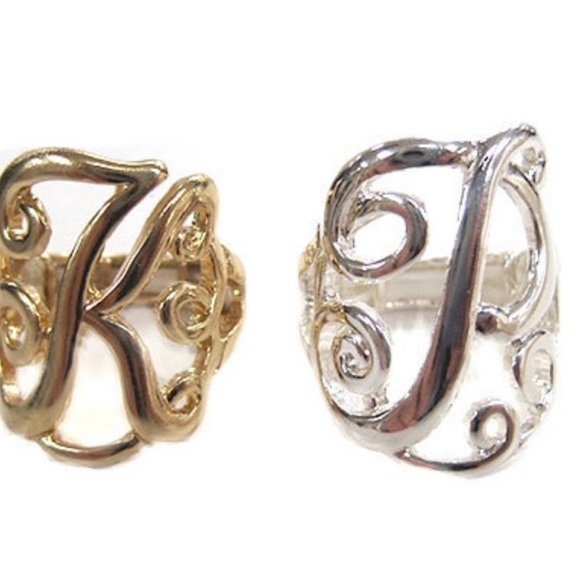 Monogram Initial Rings- most initials in stockG/S-Boutuque - Picture 10 of 10